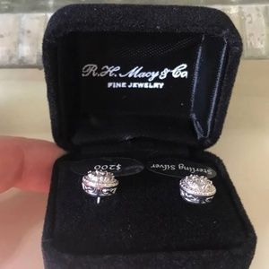 Macy's Diamond Sterling Silver Stud Earrings, 1/10 c.t. t.w, $200 MSRP